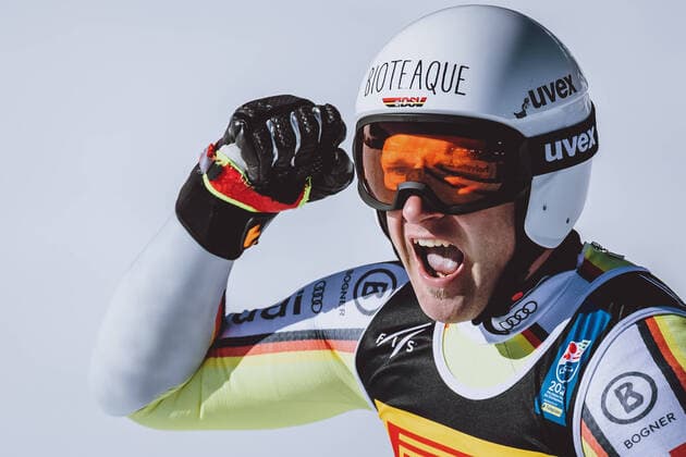 Bilder des Jahres 2021, Sport 02 Februar Sport Themen der Woche KW06 Sport Bilder des Tages ITA, FIS Weltmeisterschaften Ski Alpin, Cortina 2021 11.02.2021, Cortina, ITA, FIS Weltmeisterschaften Ski Alpin, Super G, Herren, im Bild Romed Baumann (GER) Romed Baumann of Germany during the mens Super G of FIS Alpine Ski World Championships 2021 in Cortina, Italy on 2021 02 11. Cortina Italien