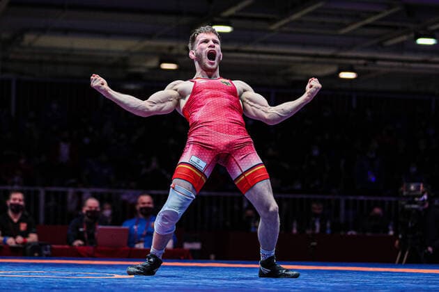 Bilder des Jahres 2021, Sport 03 März Sport Themen der Woche KW11 Sport Bilder des Tages Wrestling European Olympic Games Qualifier 60kg - Etienne KINSINGER (GER) vs. Murad MAMMADOV (AZE)