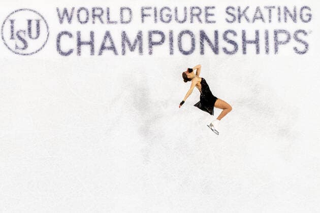 Bilder des Jahres 2021, Sport 03 März Sport Themen der Woche KW12 Sport Bilder des Tages 210324 Dasa Grm of Slovenia competes in the Ladies Short Program during the ISU World Figure skating, Eiskunstlauf Championships on March 24, 2021 in Stockholm. Photo: Maxim Thore BILDBYRAN kod MT MT0145 bbeng figure skating isu world championships stockholm day 1 konstakning vm i konstakning konstaknings-vm kortprogram dam short program Copyright: MAXIMxTHORE BB210324MT015