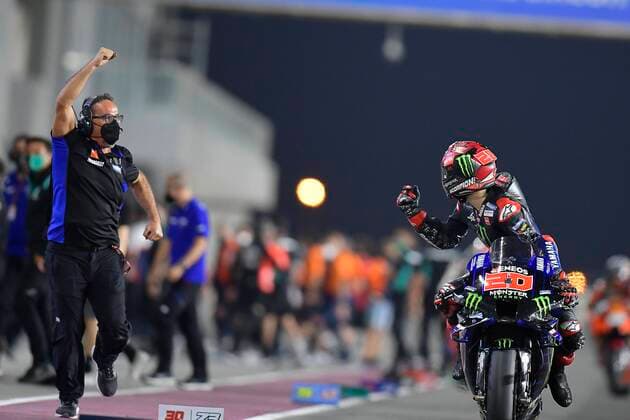 Bilder des Jahres 2021, Sport 04 April Sport Themen der Woche KW13 Sport Bilder des Tages Races at MotoGP TISSOT Grand Prix of Doha underway at Losail International Circuit, Qatar. April 4, 2021 In picture: Fabio Quartararo Carreras del Gran Premio de MotoGP TISSOT de Doha en el Circuito Internacional de Losail, Qatar.4 de abril de 2021 POOL MotoGP.com Cordon Press Images will be for editorial use only. Mandatory credit: MotoGP.com Cordon Press