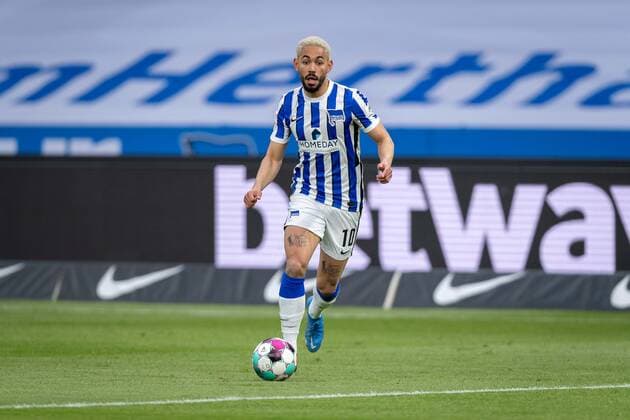 Fussball Berlin 06.05.2021 1. Bundesliga DFL Saison 2020 2021 Hertha BSC Berlin - SC Freiburg Matheus Cunha (Hertha BSC, No.10)
