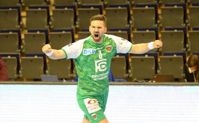 Handball, Herren, Saison 2020 2021, 1. Bundesliga (15. Spieltag), Füchse Berlin - FRISCH AUF! Göppingen, Fabian Wiede (Füchse Berlin), 16.05. 2021, Copyright: xSebastianxRäppoldx xMatthiasxKox