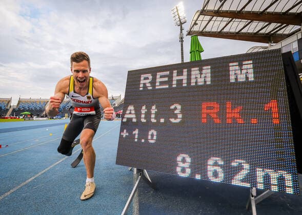 Bilder des Jahres 2021, Sport 06 Juni Sport Themen der Woche KW22 Sport Bilder des Tages World Para Athletics European Championships, Bydgoszcz, 01.06.2021 Markus Rehm (GER) gewinnt Gold mit neuem Weltrekord (8,62m) beim Weitsprung der Männer in der Klasse T64 bei den World Para Athletics European Championships am 01.06.2021 im Zdzislaw Krzyszkowiak Stadion in Bydgoszcz (Poland). Copyright: xBEAUTIFULxSPORTS MarcusxHartmannx