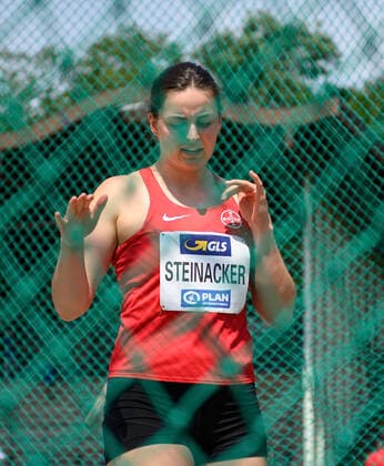 Marike STEINACKER (TSV Bayer 04 Leverkusen) Diskuswerfen der Frauen, Leichtathletik True Athletes Classics, am 27.06.2021 in Leverkusen Deutschland Â