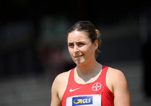 Marike STEINACKER (TSV Bayer 04 Leverkusen) Diskuswerfen der Frauen, Leichtathletik True Athletes Classics, am 27.06.2021 in Leverkusen Deutschland Â
