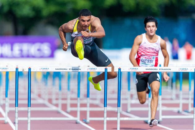 Bilder des Jahres 2021, Sport 07. Juli Sport Themen der Woche KW28 U20-Europameisterschaften 16.07.2021 Gregory Minoue (GER) im 110 m Huerden Vorlauf bei den U20-Europameisterschaften 16.07.2021 in Tallinn, EST Copyright: xBEAUTIFULxSPORTS TobiasxLacknerx