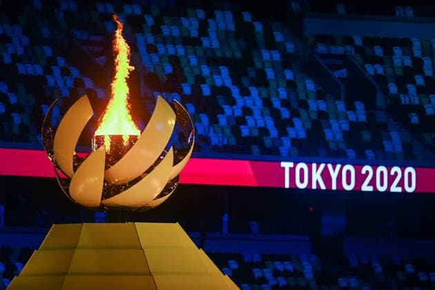 Bilder des Jahres 2021, Sport 07. Juli Tokio 2020 im Jahr 2021, Rückblick: Olympische Highlights Sport Themen der Woche KW29 Sport Bilder des Tages 210723 The Olympic cauldron is lit during the Opening Ceremony of the Tokyo 2020 Olympic Games, Olympische Spiele, Olympia, OS on July 23, 2021 in Tokyo. Photo: Jon Olav Nesvold BILDBYRAN COP 217 JM0166 bbeng olympic games olympics os ol olympiska spel olympiske leker tokyo2020 tokyo 2020 tokyo-os tokyo-ol invigning invigningsceremoni opening ceremony apningsseremoni eld olympiska elden Copyright: JONxOLAVxNESVOLD BB210723JE051