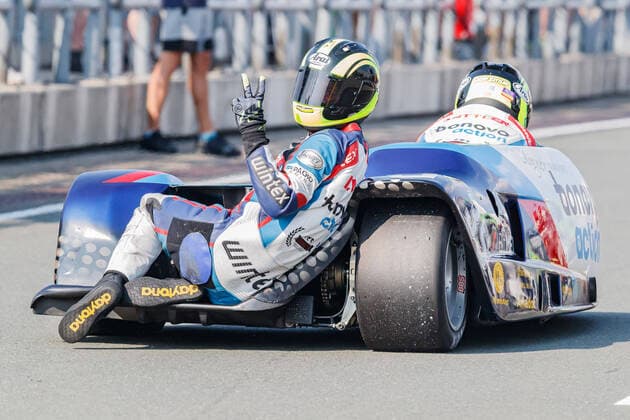 Bilder des Jahres 2021, Sport 07. Juli Sport Themen der Woche KW29 Sport Bilder des Tages IDM Sidecar; Josef Sattler mit Luca Schmidt (Team Bonovo Action, GER, Deutschland), 7 23 2021, Schleiz (Deutschland), Motorsport, IDM, 86. Internationales Schleizer Dreieckrennen