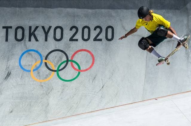 Bilder des Jahres 2021, Sport 08. August Sport Themen der Woche KW31 Tokio 2020 im Jahr 2021, Rückblick: Olympische Highlights Tokio 2020 im Jahr 2021, Skateboard Herren, Park, Olympiasieger Keegan Palmer 210805 Keegan Palmer of Australia at a warm-up run before competing in Men s Skateboarding Park during day 13 of the Tokyo 2020 Olympic Games, Olympische Spiele, Olympia, OS on August 5, 2021 in Tokyo. Photo: Joel Marklund BILDBYRAN kod JM JM0188 bbeng skateboard skateboarding olympic games olympics os ol olympiska spel olympiske leker tokyo2020 tokyo 2020 tokyo-os tokyo-ol Copyright: JOELxMARKLUND BB210805JM051