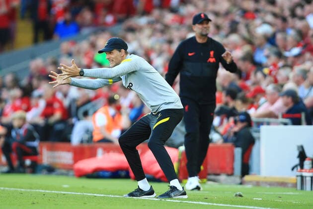 Bilder des Jahres 2021, Sport 08. August Sport Themen der Woche KW34 Sport Bilder des Tages Football - Premier League - Liverpool v Chelsea 28th August 2021 - Premier League - Liverpool v Chelsea - Chelsea manager Thomas Tuchel - Photo: Simon Stacpoole Offside. Liverpool UK Copyright: xSimonxStacpoolexOffside