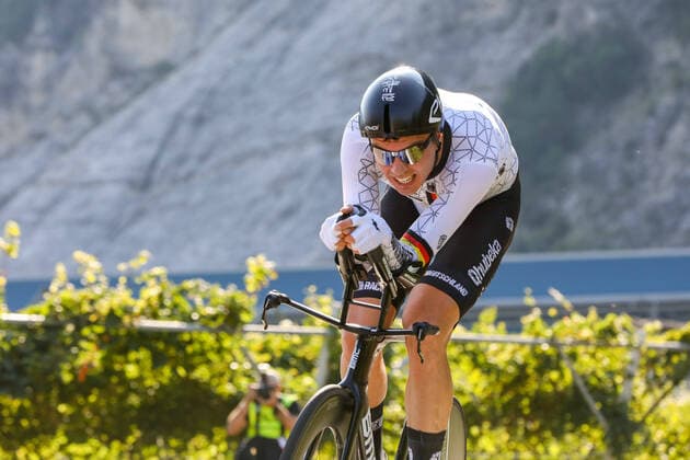 Bilder des Jahres 2021, Sport 09 September Sport Themen der Woche KW36 Sport Bilder des Tages September 9, 2021, Trento, Italy: Trento, Italy, Trento, September 09, 2021, Maximilian Richard WALSHEID (GER) during UEC Road European Championships - Elite Men Individual Time Trial - Street Cycling Street Cycling - UEC Road European Championships - Elite Men Individual Time Trial, Trento, Italy - ZUMAl164 20210909_zsa_l164_096 Copyright: xLucaxTedeschix