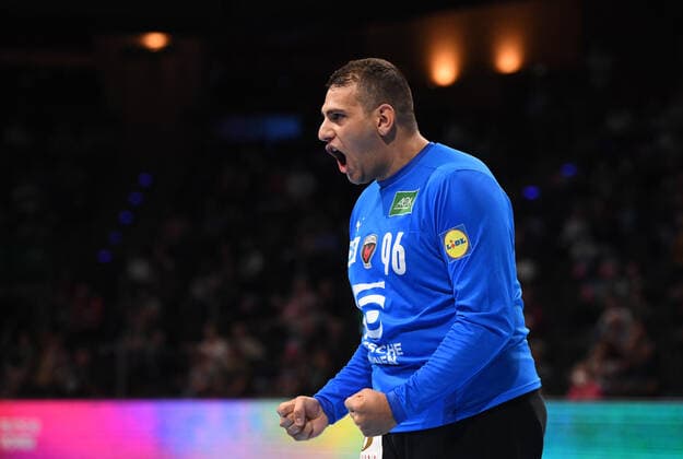 Handball, Herren, Saison 2021 2022, 1. Bundesliga (1. Spieltag), Füchse Berlin- HSG Wetzlar, Torhüter Dejan Milosavljev (Füchse Berlin), 09.09. 2021, Copyright: xSebastianxRäppold MatthiasxKochx