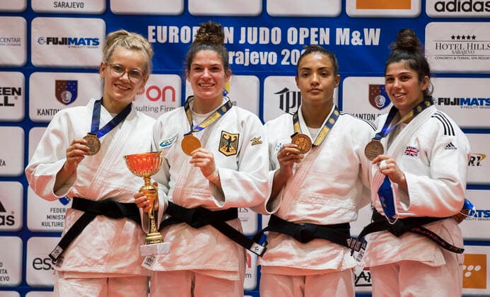 Bilder des Jahres 2021, Sport 09 September Sport Themen der Woche KW37 Ballhaus Seija, Kempf Anne, Lele Nairne, Sarajevo European Open Judo 2021, 18 September, 18.09.2021 Sarajevo European Open Judo 2021, 18 September, 18.09.2021 Sarajevo Copyright: xEibner-Pressefotox xKrsticx EP_krstic