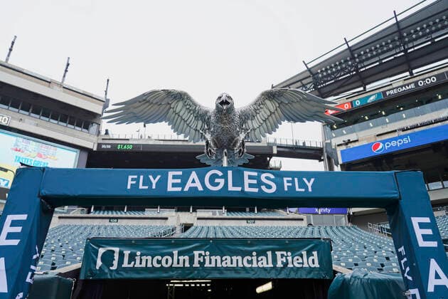 PHILADELPHIA, PA - OCTOBER 03: Stadium view of the player tunnel during the game between the Philadelphia Eagles and the Kansas City Chiefs on October 3, 2021 at Lincoln Financial Field in Philadelphia, PA. Photo by Andy Lewis Icon Sportswire) NFL, American Football Herren, USA OCT 03 Chiefs at Eagles Icon211003159