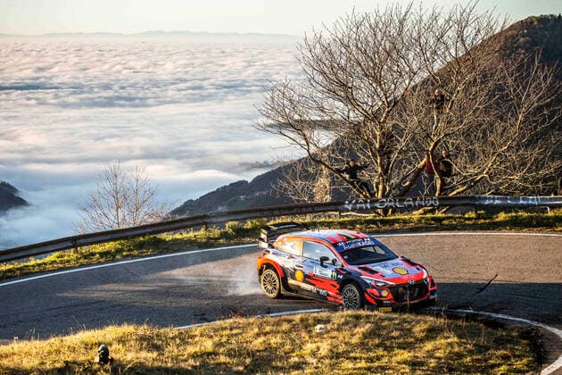 Bilder des Jahres 2021, Sport 11 November Sport Themen der Woche KW46 11 Neuville Thierry (bel), Wydaeghe Martijn (bel), Hyundai Shell Mobis World Rally Team, Hyundai i20 Coupà WRC, Motorsport Rallye, WM action during the ACI Rally Monza, 12th round of the 2021 FIA WRC, FIA World Rally Championship, from November 18 to 21, 2021 in Monza, Italy - AUTO - WRC - ACI RALLY MONZA 2021 DPPI Panoramic RPPA_2021_12_MONZA317