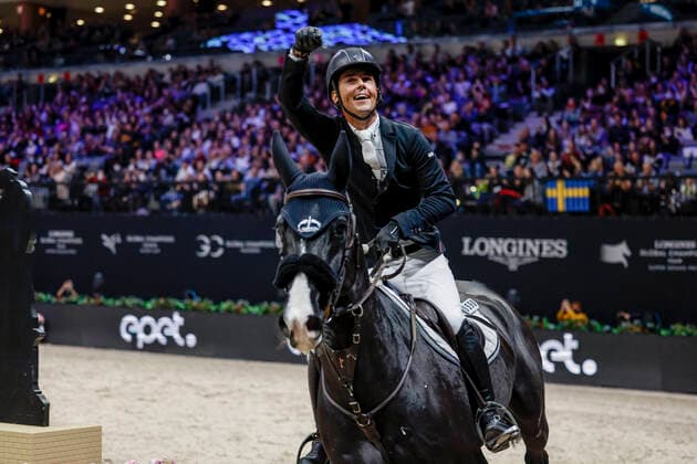 Bilder des Jahres 2021, Sport 11 November Sport Themen der Woche KW46 PRAGUE - GC Playoffs Final 2021, PRAGUE - GC Playoffs Final 2021 ALVAREZ MOYA Sergio (ESP), Alamo LONGINES GLOBAL CHAMPIONS TOUR SUPER GRAND PRIX - 2nd Round Int. jumping competition over two rounds (1.55 1.65 m) Prag, Praha, O2 Arena 20. November 2021 -