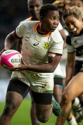 November 27, 2021, London, United Kingdom: Springbok Zenay Jordaan in action during the Women s International Rugby Killik Cup match between Barbarian Women and Springbok Women s XV at Twickenham Stadium. London United Kingdom - ZUMAs197 20211127_zab_s197_008 Copyright: xGaryxMitchellx