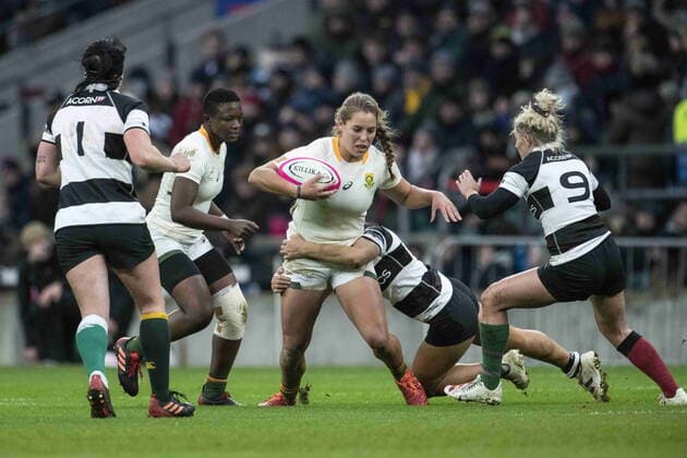 November 27, 2021, London, United Kingdom: Springbok Jacomiena Cilliers in action during the Women s International Rugby Killik Cup match between Barbarian Women and Springbok Women s XV at Twickenham Stadium. London United Kingdom - ZUMAs197 20211127_zab_s197_023 Copyright: xGaryxMitchellx