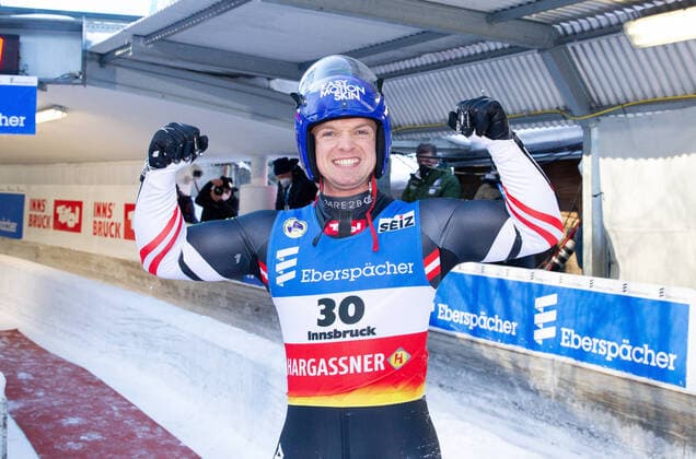 Bilder des Jahres 2021, Sport 12 Dezember Sport Themen der Woche KW50 18.12.2021 Olympia-Eiskanal Innsbruck, Igls, Tirol, Österreich Bobbahn Innsbruck-Igls Rodeln Kunstbahnrodeln Eberspächer Rennrodel-Weltcup 2021 22 Herren Bild: 30 Wolfgang Kindl (AUT)