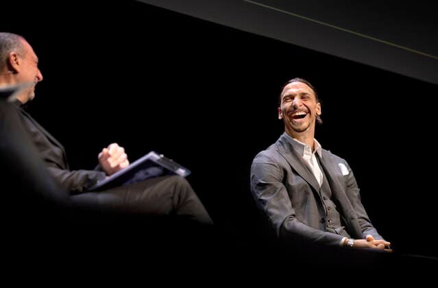 Swedish football player Zlatan Ibrahimovic, at Il Palazzo dell Arte in Milan, Italy, on December 12, 2021, in connection with the release of his new book Adrenalina written by Italian sports journalist Luigi Garlando. MILAN ITALY x3523x