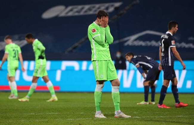 Bilder des Jahres 2022, Sport 01 Januar Sport Themen der Woche KW01 Sport Bilder des Tages Bochum vs. VfL, 1. BL Bochum, 09.01.2022, FUßBALL - VfL Bochum 1848 vs. VfL Wolfsburg, 1. BL, Saison 2021 22. Bild zeigt: Wout Weghorst (VfL Wolfsburg) Bochum