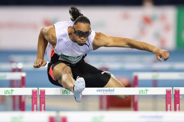 Bilder des Jahres 2022, Sport 01 Januar Sport Themen der Woche KW04 Indoor Meeting Karlsruhe, 28.01.2022 Pascal Martinot-Lagarde (FRA); Indoor Meeting Karlsruhe am 28.01.2022 in der Messehalle 3 in Karlsruhe (Deutschland). Copyright: xBEAUTIFULxSPORTS AxelxKohringx