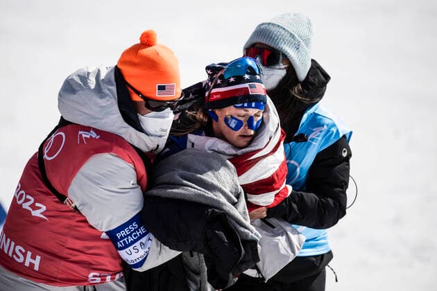 Bilder des Jahres 2022, Sport 02 Februar Sport Themen der Woche KW 07 220220 Jessie Diggins of USA after competing in women s cross-country skiing 30 km during day 16 of the 2022 Winter Olympics on February 20, 2022 in Zhangjiakou. Photo: Jon Olav Nesvold BILDBYRAN COP 217 JE0047 skidor cross-country skiing langrenn Olympic Games, Olympische Spiele, Olympia, OS olympics winter olympics os ol olympiska spel vinter-os olympiske leker peking peking 2022 beijing 2022 beijing 2022 olympic games beijing 2022 winter olympic games peking-os beijing-ol vinter-ol 16 bbeng dam norge jubel Copyright: JONxOLAVxNESVOLD BB220220JE074