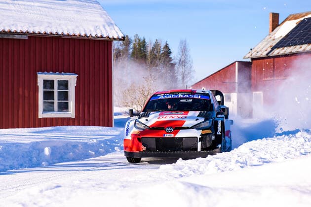 Bilder des Jahres 2022, Sport 02 Februar Sport Themen der Woche KW08 220226 Takamoto Katsuta with co-driver Aaron Johnston, TOYOTA GAZOO RACING WRT NG, TOYOTA GR Yaris Rally1 during SS10 Langed 1 on February 26, 2022 in Umea. Photo: Fredrik Karlsson BILDBYRAN COP 185 FK0113 rally motorsport rally sweden day 3 bbeng Copyright: FREDRIKxKARLSSON BB220226FK059