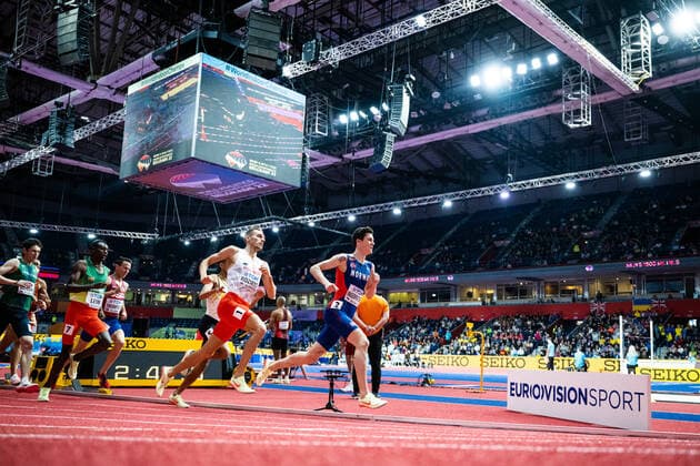 220319 Jakob Ingebritsen of Norway competes in men s 1500 meter during day two of the World Athletics Indoor Championships on March 19, 2022 in Belgrade. Photo: Mathias Bergeld BILDBYRAN kod MB MB0359 bbeng friidrott athletics friidrett iaaf iaaf world indoor championships world athletics indoor championships vm friidrotts-vm friidrotts-vm 2022 friidretts-vm friidretts-vm 2022 innendors innendors-vm inomhus inomhus-vm ivm day 2 norge Copyright: MATHIASxBERGELD BB220319MB017
