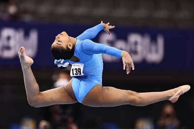 Bilder des Jahres 2022, Sport 03 März Sport Themen der Woche KW11 Tiana Sumanasekera, USA, during team challenge juniors at 2022 DTB-Pokal in Stuttgart; 19 03 2022;
