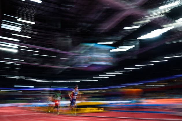 220319 Jakob Ingebritsen of Norway competes in men s 1500 meter during day two of the World Athletics Indoor Championships on March 19, 2022 in Belgrade. Photo: Mathias Bergeld BILDBYRAN kod MB MB0359 bbeng friidrott athletics friidrett iaaf iaaf world indoor championships World Athletics Indoor Championships vm friidrotts-vm friidrotts-vm 2022 friidretts-vm friidretts-vm 2022 innendors innendors-vm inomhus inomhus-vm ivm day 2 norge norway Copyright: MATHIASxBERGELD BB220319MB129