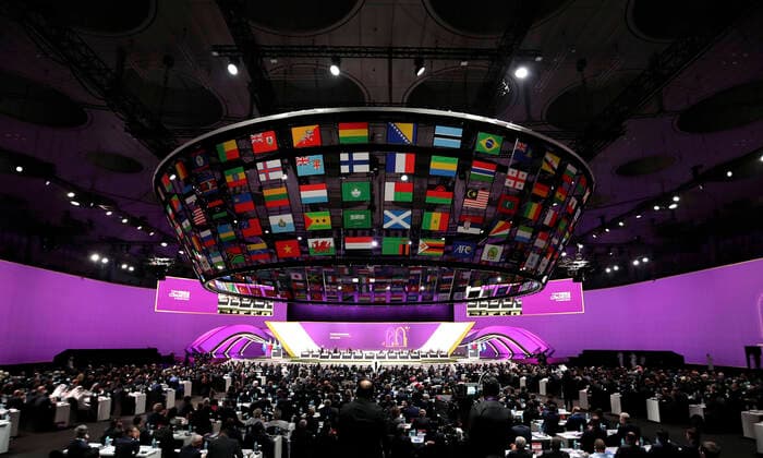 Bilder des Jahres 2022, Sport 03 März Sport Themen der Woche KW13 Sport Bilder des Tages FIFA Congress Doha 2022 Katar FIFA Qatar Congress Doha 2022 am 31.03.2022 in Doha Copyright: xLacixPerenyix