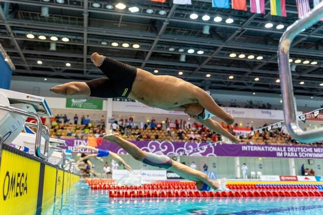 Bilder des Jahres 2022, Sport 04 April Sport Themen der Woche KW13 Schwimmen Berlin 01.04.2022 Paraschwimmen IDM Berlin 2022 Wolfgang Unger (GER)