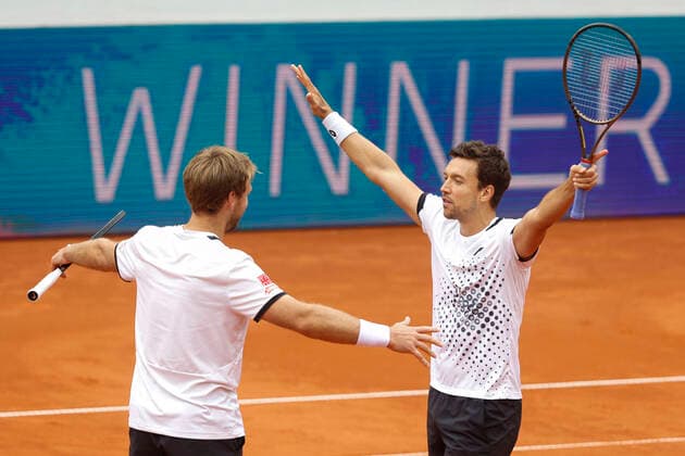 Bilder des Jahres 2022, Sport 05 Mai Sport Themen der Woche KW17 Kevin Krawietz und Andreas Mies jubeln nach dem Sieg, Jubel, Emotion, Herren Doppel, Endspiel, Final Tennis - BMW Open 2022 - ATP, Tennis Herren - MTTC Iphitos - Munich - - Germany - 1 May 2022. Copyright: xJuergenxHasenkopfx