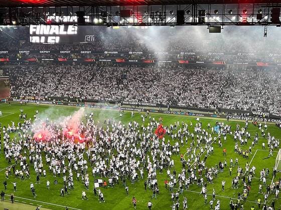 Bilder des Jahres 2022, Sport 05 Mai Sport Themen der Woche KW18 05.05.2022Frankfurt am Main, Deutsche Bank Park Fussball, UEFA Europa League Halbfinale Eintracht Frankfurt - West Ham United emspor, DFL regulations prohibit any use of photographs as image sequences and or quasi-video