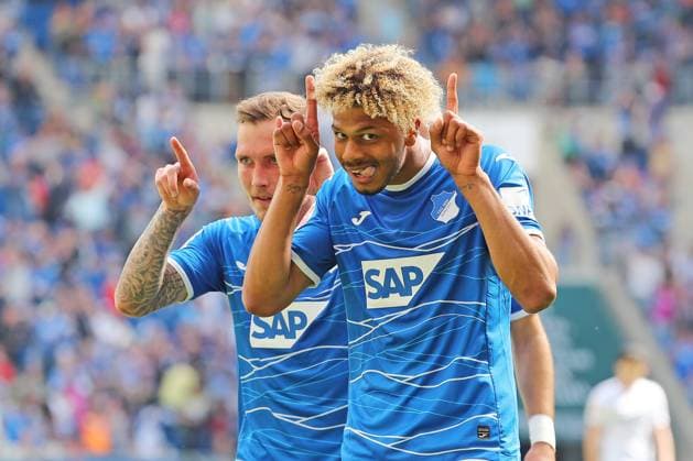 Bilder des Jahres 2022, Sport 05 Mai Sport Themen der Woche KW18 Sport Bilder des Tages 07.05.2022, xtvx, Fussball 1.Bundesliga, TSG 1899 Hoffenheim - Bayer 04 Leverkusen emspor, v.l. Goal scored, Tor zum 1:0 Georginio Rutter (TSG 1899 Hoffenheim) Torjubel, Goal celebration, celebrate the goal, celebrates scoring (DFL DFB REGULATIONS PROHIBIT ANY USE OF PHOTOGRAPHS as IMAGE SEQUENCES and or QUASI-VIDEO) Sinsheim