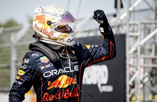 Bilder des Jahres 2022, Sport 05 Mai Sport Themen der Woche KW20 BARCELONA - Max Verstappen (1) driving the Oracle Red Bull Racing RB18 Honda reacts after the F1 Grand Prix of Spain at Circuit de Barcelona-Catalunya on May 22, 2022 in Barcelona, Spain. REMKO DE WAAL F1 Grand Prix of Spain, RACE 2022 xVIxANPxSportx xxANPxIVx