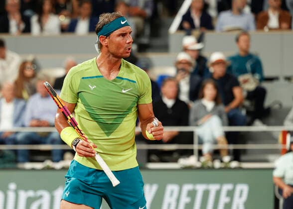French Open 2022, Rafael Nadal macht die Faust und jubelt,Jubel,Freude,Emotion Copyright: xJuergenxHasenkopfx