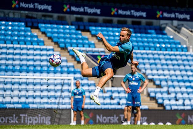 Sport Themen der Woche KW23 Sport Bilder des Tages 220606 Marius Lode of the Norwegian national football team during a training session on June 6, 2022 in Oslo. Photo: Vegard Grott BILDBYRAN kod VG VG0294 bbeng fotball football fotboll nations league norge norway trening träning training Copyright: VEGARDxGRoTT BB220606VG019