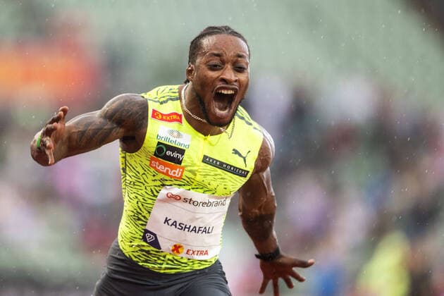 Sport Themen der Woche KW24 Sport Bilder des Tages 220616 Noah Malone of USA competes in men s 100 meter during the athletics competition Bislett Games on June 16, 2022 in Oslo. Photo: Carl Sandin BILDBYRAN kod CS VG0300 bbeng friidrett friidrott athletics diamond league bislett games 2022 bislett games Copyright: CARLxSANDIN BB220616CS063