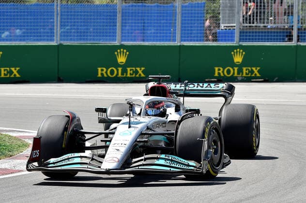 17.06.2022, Circuit Gilles-Villeneuve, Montreal, FORMULA 1 AWS GRAND PRIX DU CANADA 2022 , im Bild George Russell (GBR), Mercedes-AMG Petronas Formula One Team (Foto EU-Images) Montreal Circuit Gilles-Villeneuve Quebec Kanada