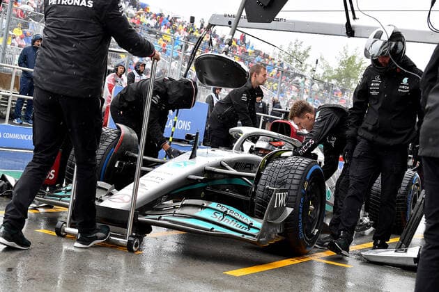 18.06.2022, Circuit Gilles-Villeneuve, Montreal, FORMULA 1 AWS GRAND PRIX DU CANADA 2022 , im Bild George Russell (GBR), Mercedes-AMG Petronas Formula One Team (Foto EU-Images) Montreal Circuit Gilles-Villeneuve Quebec Kanada