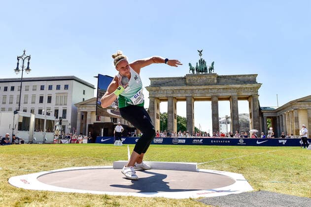 Sport Themen der Woche KW25 Sport Bilder des Tages 23.06.2022, xkaix, Leichtathletik Kugelstoßen Frauen, Deutsche Meisterschaften 2022 emspor, v.l. Sara Gambetta (SV Halle) Berlin