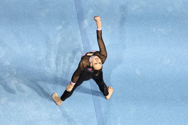 Sport Themen der Woche KW25 Sarah Voss, GER, during all-around of 2022 national artistic gymnastics championships at Die Finals in Berlin, 24 06 2022 ;