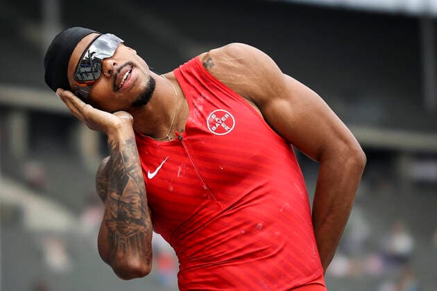 Sport Themen der Woche KW25 Sport Bilder des Tages Deutsche Leichtathletik-Meisterschaften; Berlin, 25.06.2022 Bo Kanda Lita Baehre (TSV Bayer 04 Leverkusen) wird Deutscher Meister im Stabhochsprung mit einer neuen persoenlichen Bestleistung von 4,90m; Deutsche Leichtathletik-Meisterschaften am 25.06.2022 im Olympiastadion, Berlin (Berlin) an Tag 1 (Vormittags-Session). Copyright: xBEAUTIFULxSPORTS AxelxKohringx