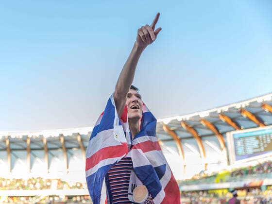 Bilder des Jahres 2022, Sport 07 Juli Sport Themen der Woche KW29 Sport Bilder des Tages World Athletics Championships Oregon 22; United States of America, 19.07.2022 Jake WIGHTMAN of GREAT BRITAIN & N.I. (GBR) wins the gold medal in the mens 1500 m at the World Athletics Championships Oregon 22 in Eugene, on Tuesday, July 19, 2022 Copyright: xBEAUTIFULxSPORTS OlafxRellischx