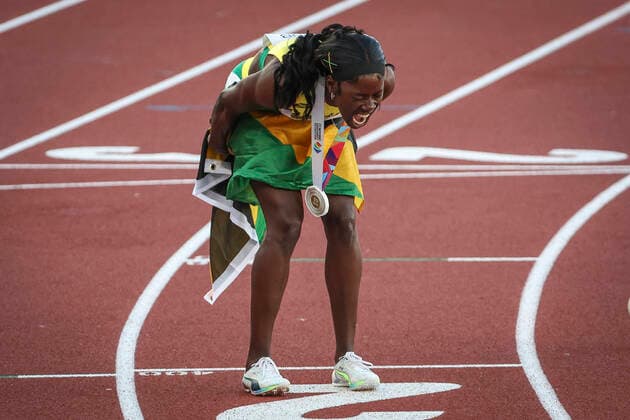 Bilder des Jahres 2022, Sport 07 Juli Sport Themen der Woche KW29 Sport Bilder des Tages World Athletics Championships Oregon 22; United States of America, 21.07.2022 Shericka JACKSON (JAM) gewinnt die 200m am 21.07.22 im Hayward Field in Eugene an Tag 7 der World Athletics Championships Oregon22. Copyright: xBEAUTIFULxSPORTS AxelxKohringx