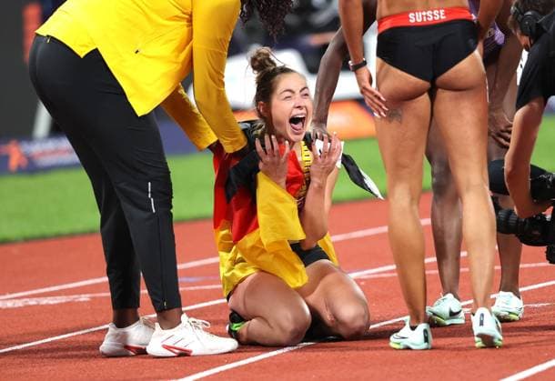Bilder des Jahres 2022, Sport 08 August Sport Themen der Woche KW33 Sport Bilder des Tages Gina LÜCKENKEMPER, 1.Platz 1st place, Siegerin winner. Leichtathletik, 16.08.2022. European Championships Munich 2022 in Muenchen, O L Y M P I A S T A D I O N, Deutschland. Quelle Copyright Credit : Oryk HAIST
