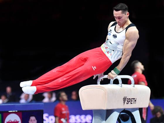 Bilder des Jahres 2022, Sport 08 August Sport Themen der Woche KW33 EC 2022, Turnen, Männer Andreas Toba (Deutschland) beim Gerätturnen Finale der Männer der European Championships 2022 in München am 20.08.22 München Olympiahalle Bayern Deutschland