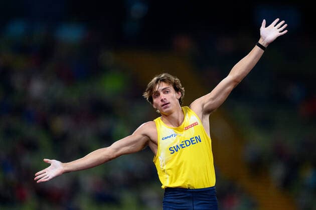 Bilder des Jahres 2022, Sport 08 August Sport Themen der Woche KW33 220820 Armand Duplantis of Sweden celebrates in men s pole vault final during day 10 of the European Championships on August 20, 2022 in Munich. Photo: Mathias Bergeld BILDBYRAN kod MB MB0442 friidrott athletics friidrett europamästerskap em em 2022 european championships munich 2022 munchen-em day 10 bbeng pole vault stav stavsprang stavhopp jubel sverige Copyright: MATHIASxBERGELD BB220820MB088